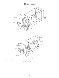 ASTM B208-14(2021) ASTM B208-14(2021) - Standard Practice for Preparing Tension Test Specimens for Copper Alloy Sand, Permanent Mold, Centrifugal, and Continuous Castings - Page 2 preview