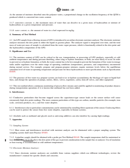 ASTM D8094-21 REDLINE ASTM D8094-21 - Standard Test Method for Determination of Water Content of Liquefied Petroleum Gases (LPG) Using an Online Electronic Moisture Analyzer - Page 3 preview