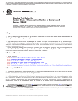 REDLINE ASTM D3493-21 - Standard Test Method for Carbon Black—Oil Absorption Number of Compressed Sample  (COAN)