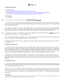ASTM F526-21 REDLINE ASTM F526-21 - Standard Test Method for Using Calorimeters for Total Dose Measurements in Pulsed Linear Accelerator or Flash X-ray Machines - Page 2 preview