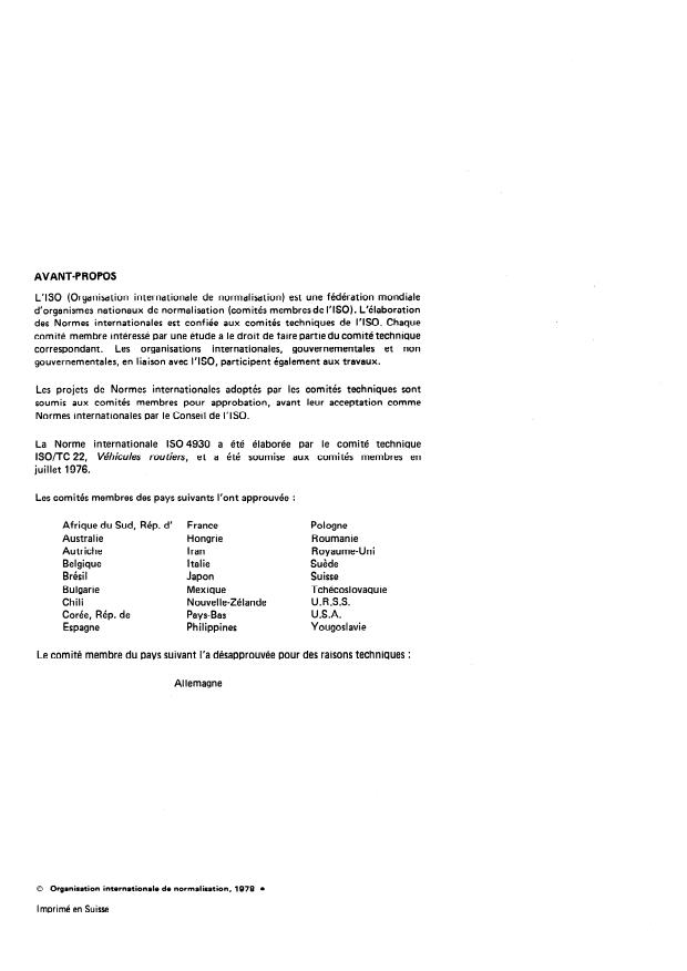 ISO 4930:1978 ISO 4930:1978 - Véhicules routiers -- Joints en caoutchouc pour cylindres de freins hydrauliques a disque utilisant un liquide de frein a base non pétroliere (Température maximale d'utilisation 150 degrés C) - Page 2 preview