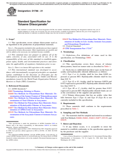 ASTM D1786-21 ASTM D1786-21 - Standard Specification for Toluene Diisocyanate - Page 1 preview