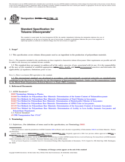 ASTM D1786-21 REDLINE ASTM D1786-21 - Standard Specification for Toluene Diisocyanate - Page 1 preview