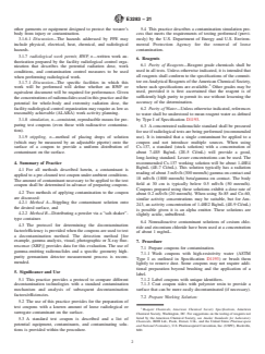 ASTM E3283-21 ASTM E3283-21 - Standard Practice for Preparation of Loose Radiological/Surrogate Contamination on Nonporous Test Coupon Surfaces for Evaluation of Decontamination Techniques - Page 2 preview