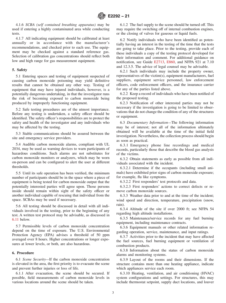 ASTM E2292-21 - Standard Guide for  Field Investigation of Carbon Monoxide Poisoning Incidents