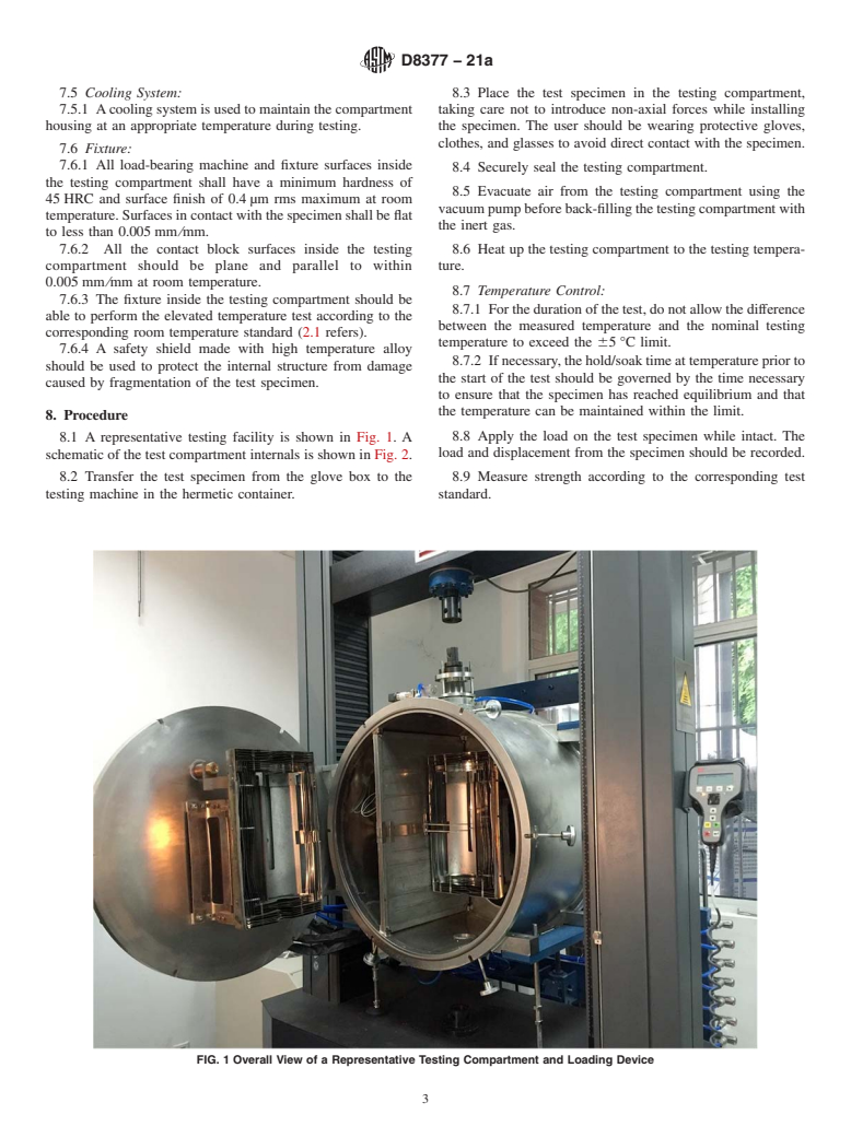 ASTM D8377-21a - Standard Guide for High Temperature Strength Measurements of Graphite Impregnated  with Molten Salt