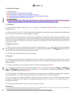 ASTM F1804-21 REDLINE ASTM F1804-21 - Standard Practice for Determining Allowable Tensile Load for Polyethylene (PE) Gas Pipe During Pull-In Installation - Page 2 preview