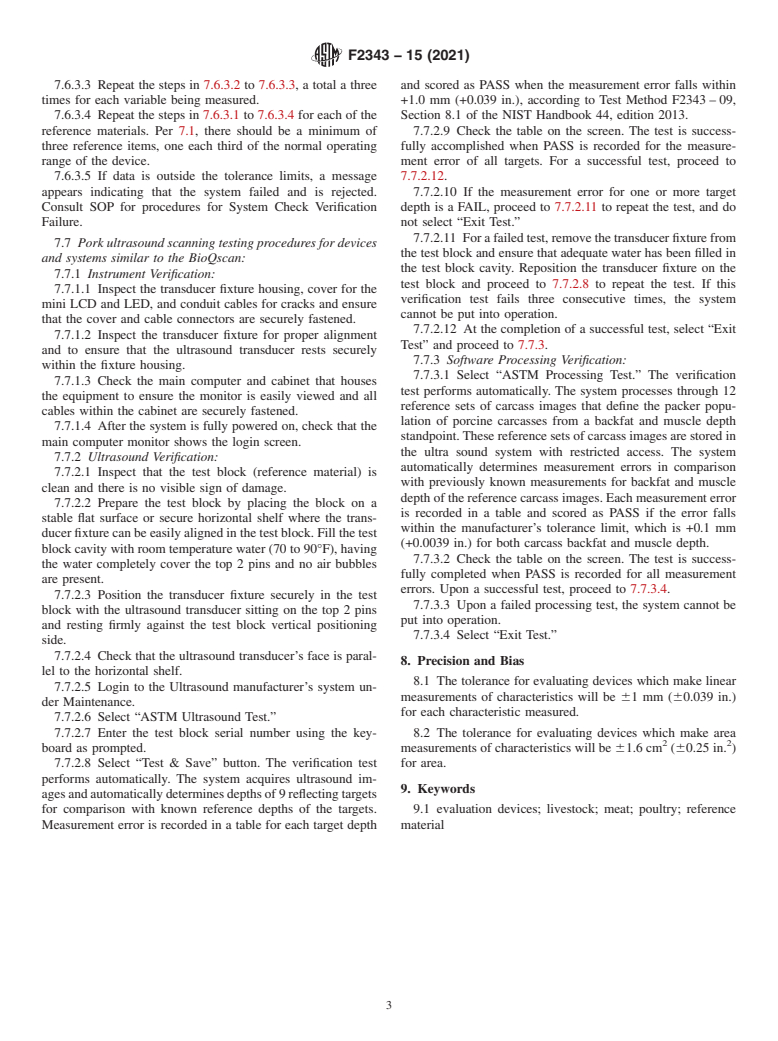 ASTM F2343-15(2021) - Standard Test Method for Livestock, Meat, and Poultry Evaluation Devices