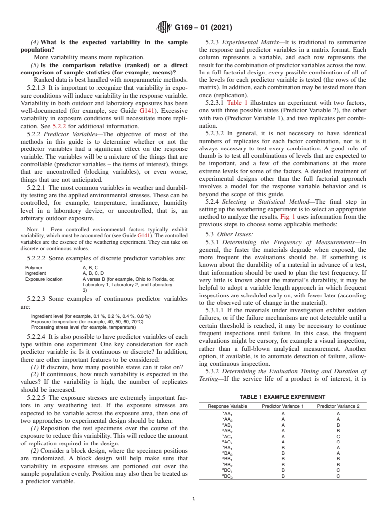 ASTM G169-01(2021) - Standard Guide for  Application of Basic Statistical Methods to Weathering Tests