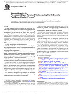 ASTM E1210-21 ASTM E1210-21 - Standard Practice for Fluorescent Liquid Penetrant Testing Using the Hydrophilic Post-Emulsification Process - Page 1 preview