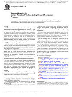 ASTM E1220-21 ASTM E1220-21 - Standard Practice for Visible Penetrant Testing Using Solvent-Removable Process - Page 1 preview
