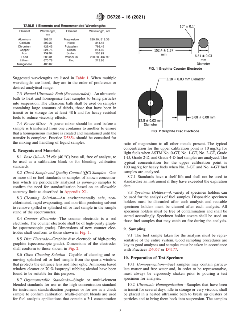 ASTM D6728-16(2021) - Standard Test Method for  Determination of Contaminants in Gas Turbine and Diesel Engine   Fuel by Rotating Disc Electrode Atomic Emission Spectrometry