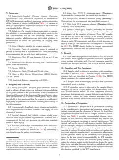 ASTM D7111-16(2021) ASTM D7111-16(2021) - Standard Test Method for Determination of Trace Elements in Middle Distillate Fuels by Inductively Coupled Plasma Atomic Emission Spectrometry (ICP-AES) - Page 3 preview