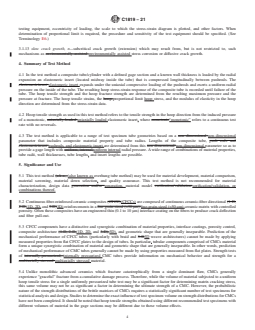 ASTM C1819-21 REDLINE ASTM C1819-21 - Standard Test Method for Hoop Tensile Strength of Continuous Fiber-Reinforced Advanced Ceramic Composite Tubular Test Specimens at Ambient Temperature Using Elastomeric Inserts - Page 4 preview