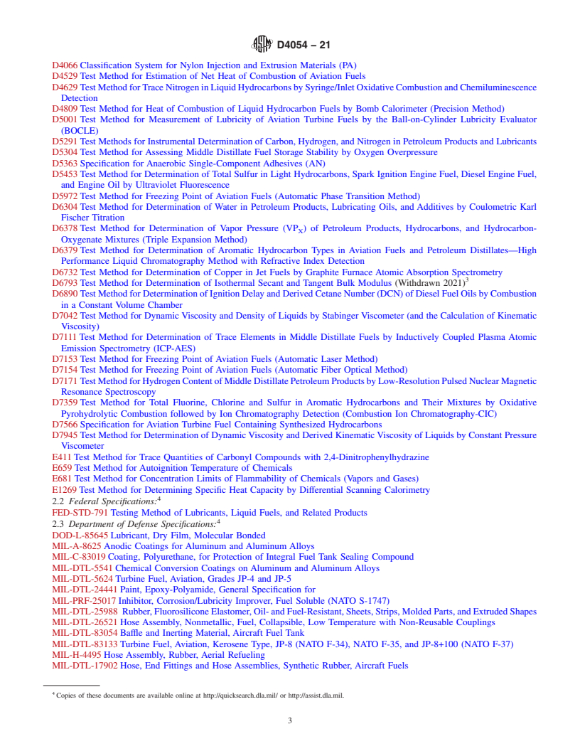 REDLINE ASTM D4054-21 - Standard Practice for Evaluation of New Aviation Turbine Fuels and Fuel Additives