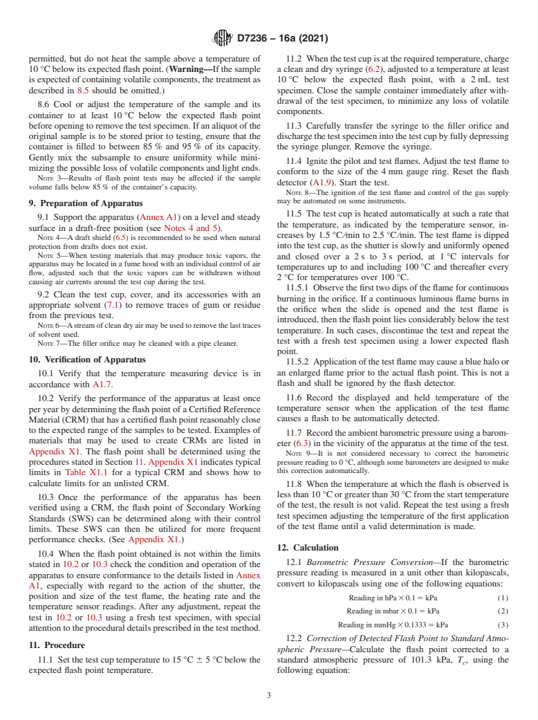 ASTM D7236-16a(2021) - Standard Test Method for Flash Point by Small Scale Closed Cup Tester (Ramp Method)