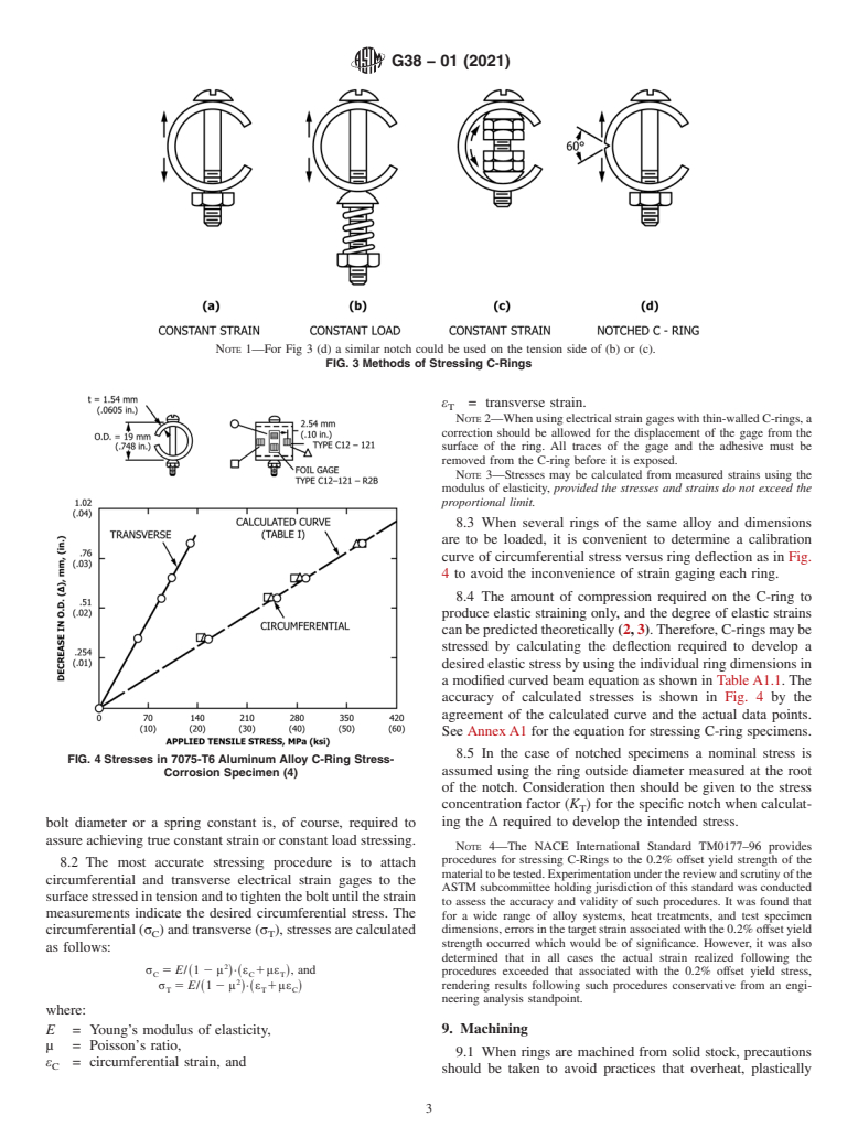 ASTM G38-01(2021) - Standard Practice for Making and Using C-Ring Stress-Corrosion Test Specimens