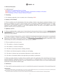 ASTM D5279-21 REDLINE ASTM D5279-21 - Standard Test Method for Plastics: Dynamic Mechanical Properties: In Torsion - Page 2 preview