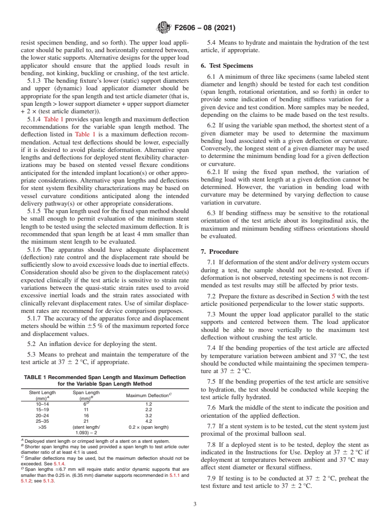 ASTM F2606-08(2021) - Standard Guide for Three-Point Bending of Balloon-Expandable Vascular Stents and  Stent Systems