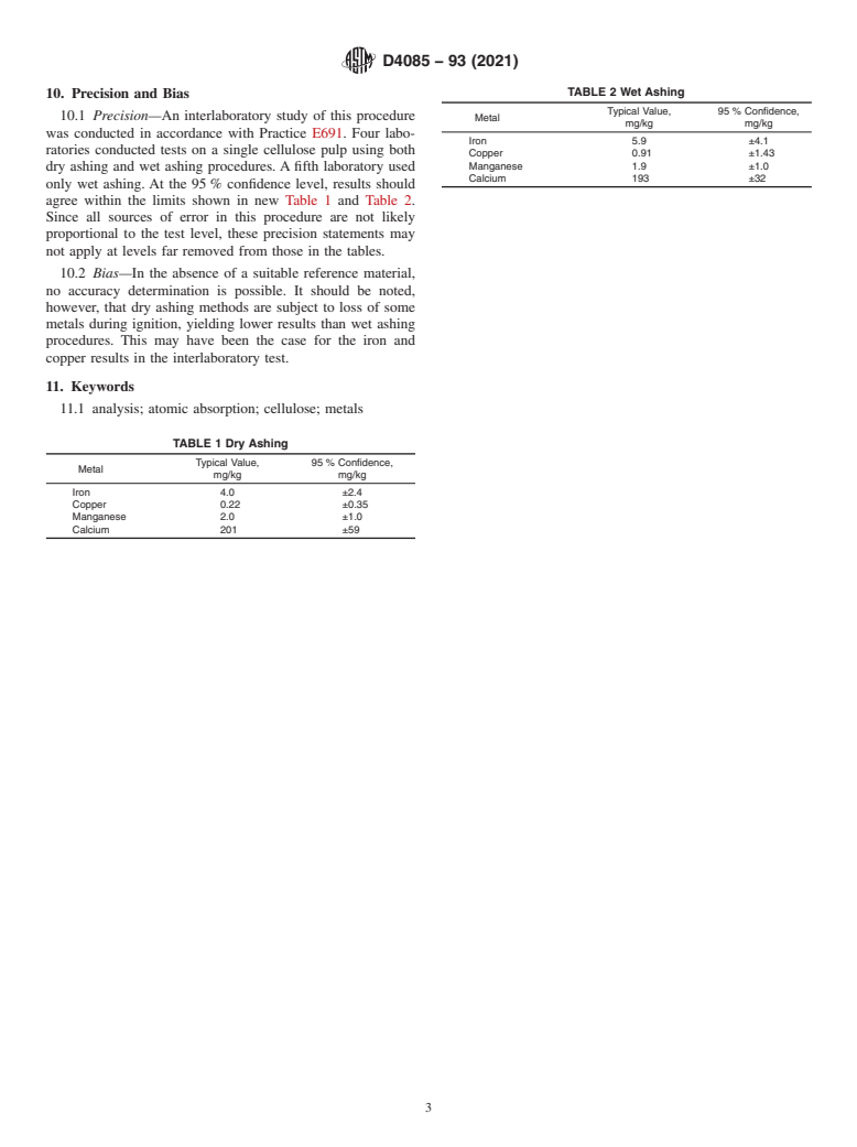 ASTM D4085-93(2021) - Standard Test Method for Metals in Cellulose by Atomic Absorption Spectrophotometry