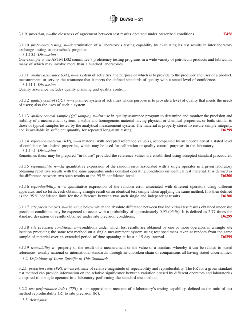 REDLINE ASTM D6792-21 - Standard Practice for Quality Management Systems in Petroleum Products, Liquid Fuels,  and Lubricants Testing Laboratories