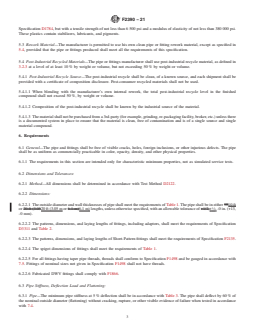 ASTM F2390-21 REDLINE ASTM F2390-21 - Standard Specification for Poly(Vinyl Chloride) (PVC) Plastic Drain, Waste, and Vent (DWV) Pipe and Fittings Having Post-Industrial Recycle Content - Page 3 preview