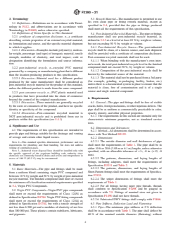 ASTM F2390-21 ASTM F2390-21 - Standard Specification for Poly(Vinyl Chloride) (PVC) Plastic Drain, Waste, and Vent (DWV) Pipe and Fittings Having Post-Industrial Recycle Content - Page 2 preview