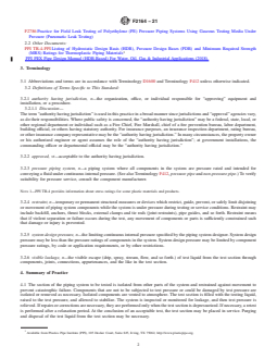 ASTM F2164-21 REDLINE ASTM F2164-21 - Standard Practice for Field Leak Testing of Polyethylene (PE) and Crosslinked Polyethylene (PEX) Pressure Piping Systems Using Hydrostatic Pressure - Page 2 preview