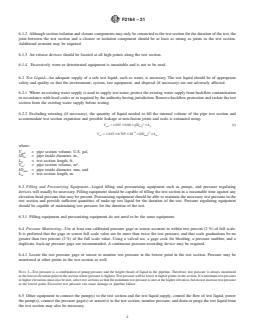 ASTM F2164-21 REDLINE ASTM F2164-21 - Standard Practice for Field Leak Testing of Polyethylene (PE) and Crosslinked Polyethylene (PEX) Pressure Piping Systems Using Hydrostatic Pressure - Page 4 preview