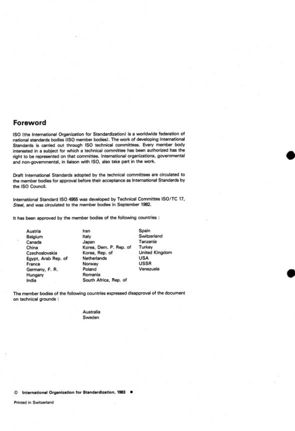 ISO 4955:1983 ISO 4955:1983 - Heat-resisting steels and alloys - Page 2 preview