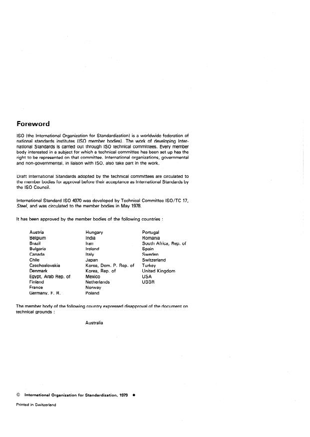 ISO 4970:1979 ISO 4970:1979 - Steel -- Determination of total or effective thickness of thin surface-hardened layers - Page 2 preview