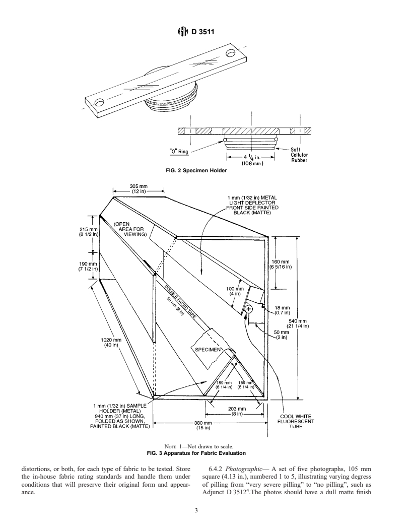 ASTM D3511-99 - Standard Test Method for Pilling Resistance and Other Related Surface Changes of Textile Fabrics: Brush Pilling Tester