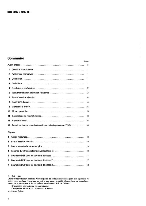 ISO 5007:1990 ISO 5007:1990 - Tracteurs agricoles a roues -- Siege du conducteur -- Mesurage en laboratoire des vibrations transmises - Page 2 preview