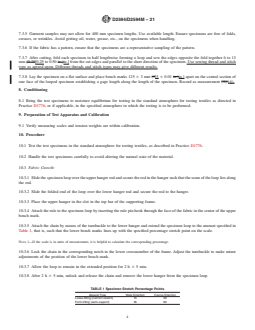 ASTM D2594/D2594M-21 REDLINE ASTM D2594/D2594M-21 - Standard Test Method for Stretch Properties of Knitted Fabrics Having Low Power - Page 4 preview