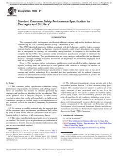 ASTM F833-21 - Standard Consumer Safety Performance Specification for Carriages and Strollers