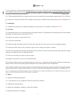 ASTM D5417-21 REDLINE ASTM D5417-21 - Standard Practice for Operation of the Vettermann Drum Tester - Page 4 preview