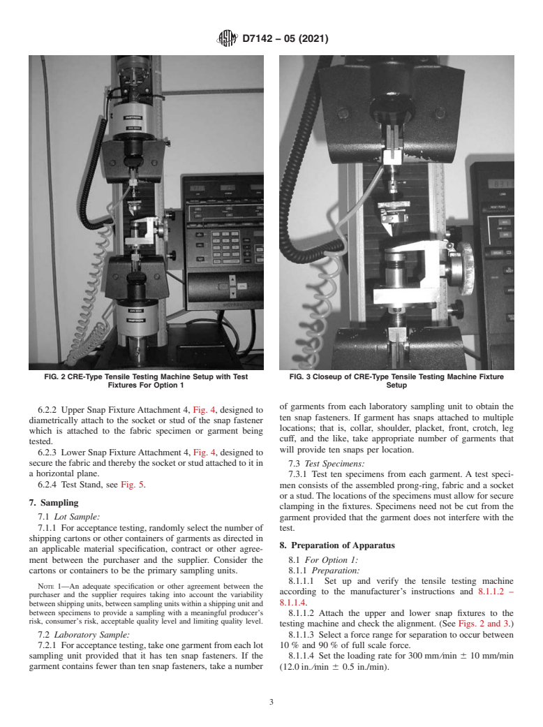 ASTM D7142-05(2021) - Standard Test Method for Holding Strength of Prong-Ring Attached Snap Fasteners