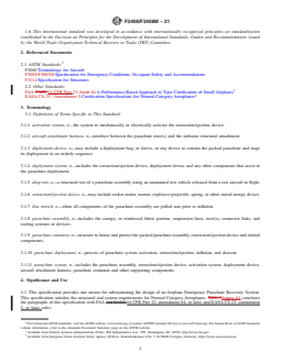 ASTM F3408/F3408M-21 REDLINE ASTM F3408/F3408M-21 - Standard Specification for Aircraft Emergency Parachute Recovery Systems - Page 2 preview