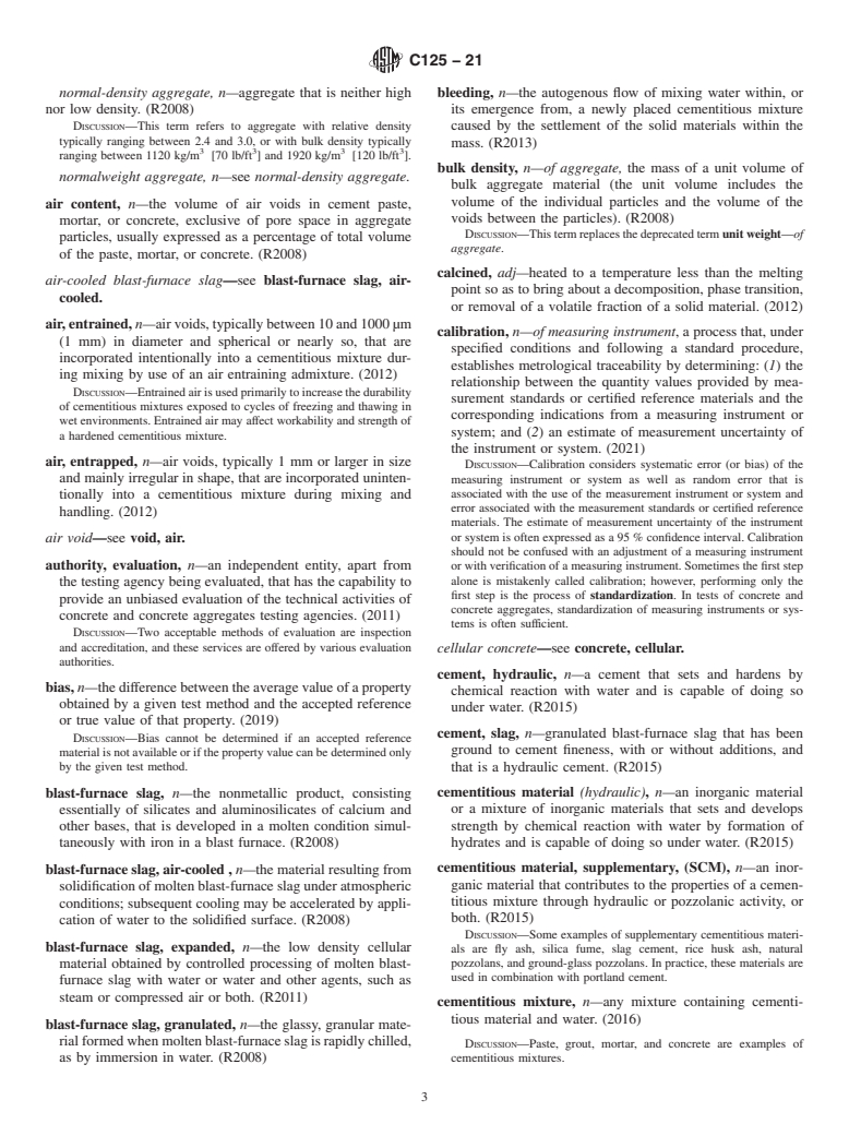 ASTM C125-21 - Standard Terminology Relating to  Concrete and Concrete Aggregates