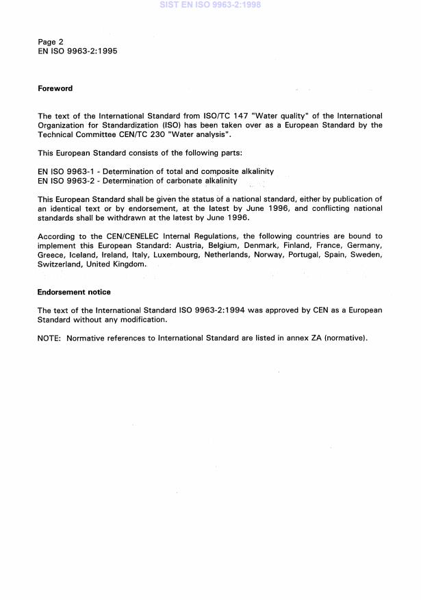EN ISO 9963-2:1995 EN ISO 9963-2:1998 - Page 4 preview