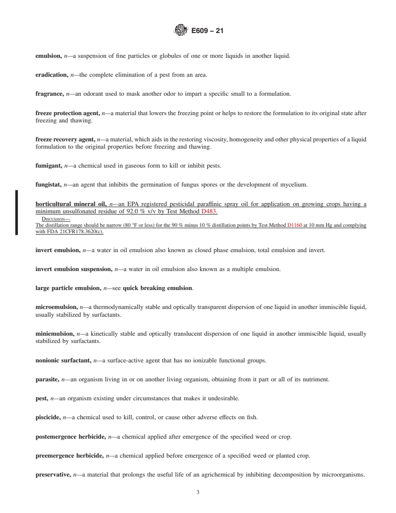 REDLINE ASTM E609-21 - Standard Terminology Relating to  Pesticides