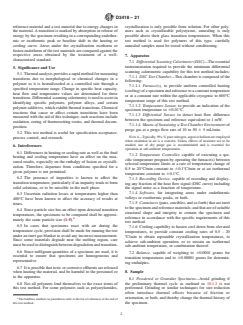 ASTM D3418-21 ASTM D3418-21 - Standard Test Method for Transition Temperatures and Enthalpies of Fusion and Crystallization of Polymers by Differential Scanning Calorimetry - Page 2 preview