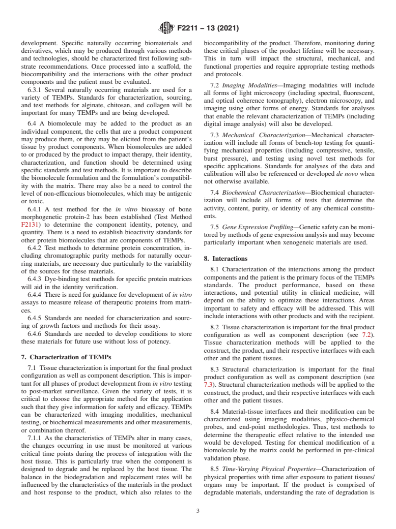 ASTM F2211-13(2021) - Standard Classification for Tissue-Engineered Medical Products (TEMPs)