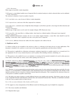 ASTM D7310-21 REDLINE ASTM D7310-21 - Standard Practice for Defect Detection and Rating of Plastic Films Using Optical Sensors - Page 3 preview