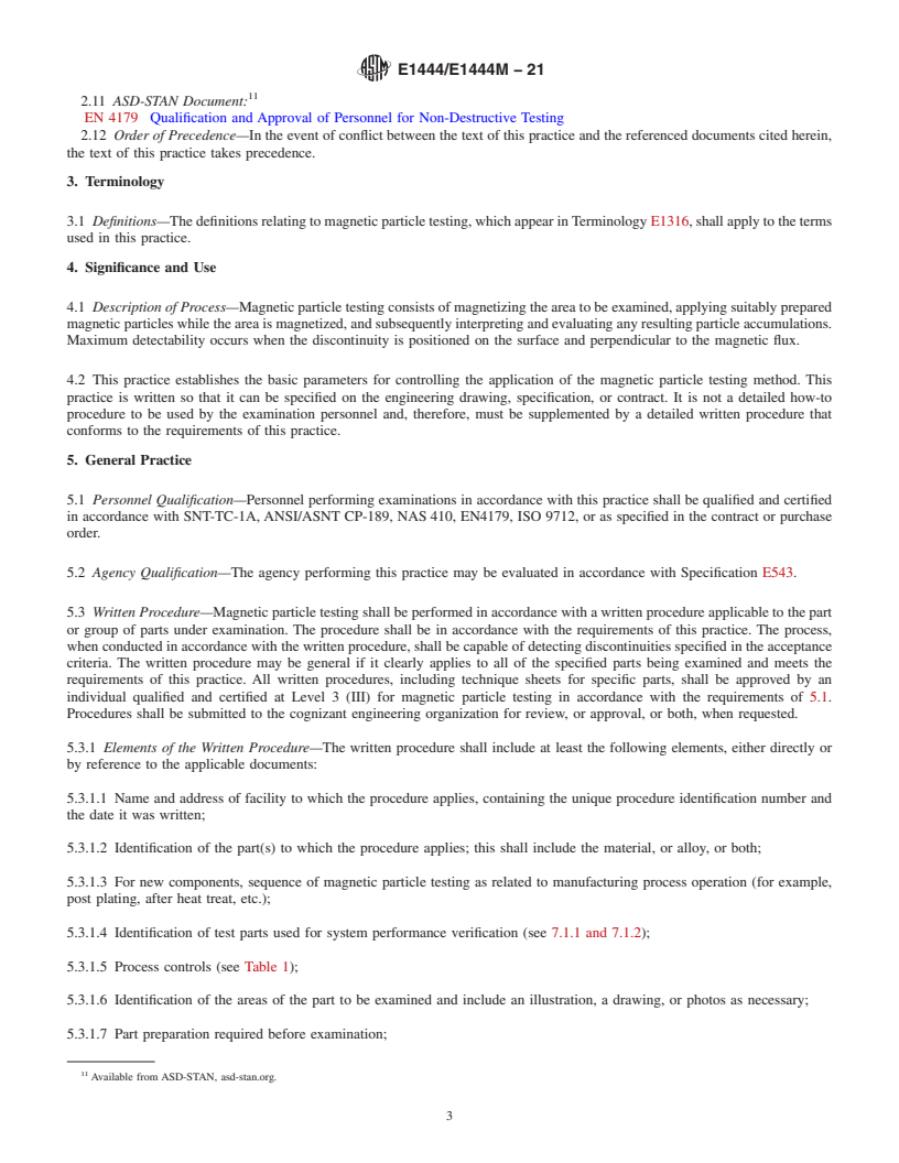 REDLINE ASTM E1444/E1444M-21 - Standard Practice for  Magnetic Particle Testing for Aerospace