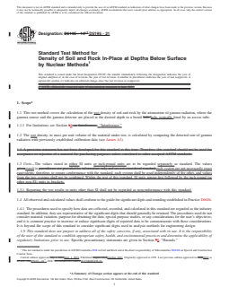 ASTM D5195-21 REDLINE ASTM D5195-21 - Standard Test Method for Density of Soil and Rock In-Place at Depths Below Surface by Nuclear Methods - Page 1 preview