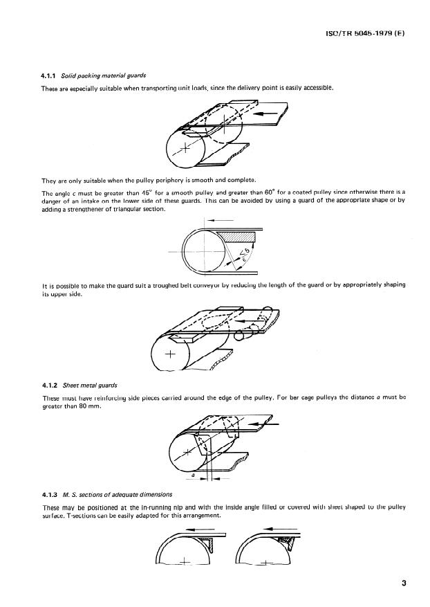 ISO/TR 5045:1979 - Continuous mechanical handling equipment -- Safety code for belt conveyors -- Examples for guarding of nip points