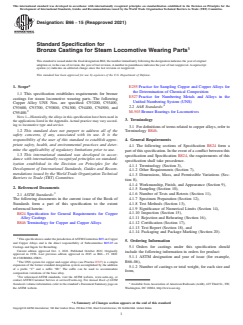 ASTM B66-15(2021) ASTM B66-15(2021) - Standard Specification for Bronze Castings for Steam Locomotive Wearing Parts - Page 1 preview