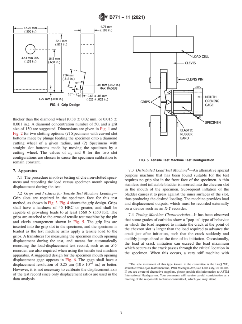 ASTM B771-11(2021) - Standard Test Method for  Short Rod Fracture Toughness of Cemented Carbides