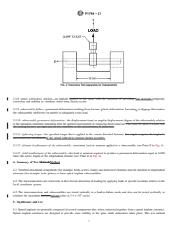 ASTM F1798-21 REDLINE ASTM F1798-21 - Standard Test Method for Evaluating the Static and Fatigue Properties of Interconnection Mechanisms and Subassemblies Used in Spinal Arthrodesis Implants - Page 3 preview